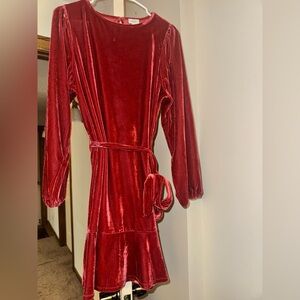 J. Crew Red Velvet Dress